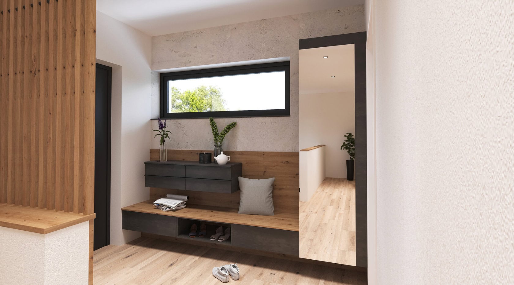 kleines Vorzimmer mit viel Stauraum
