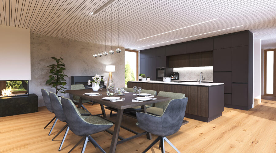 01 kueche_aic_hol_02-tischlerei_innenarchitektur_wagenleitner_senftenbach Schwarze Küche mit Marmorplatte