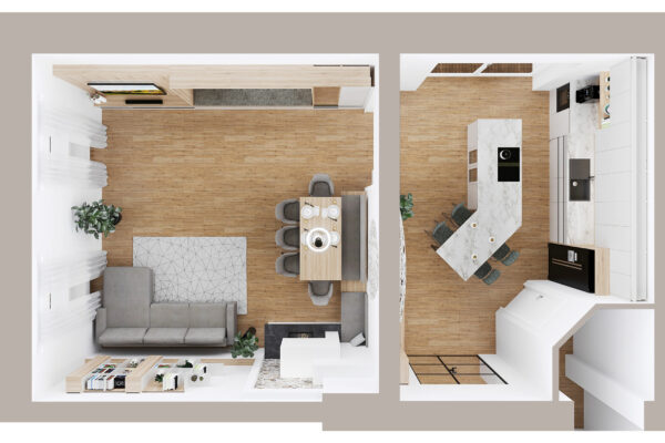 Lichtdurchflutete Raumgestaltung vom Innenarchitekten